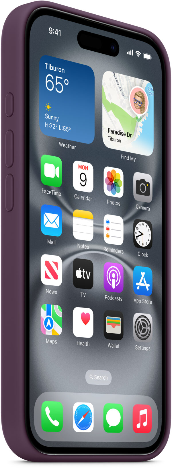 Apple Myy43Zm/A Apple Silicone Case With Magsafe Iphone 16 Plum - Afbeelding 2
