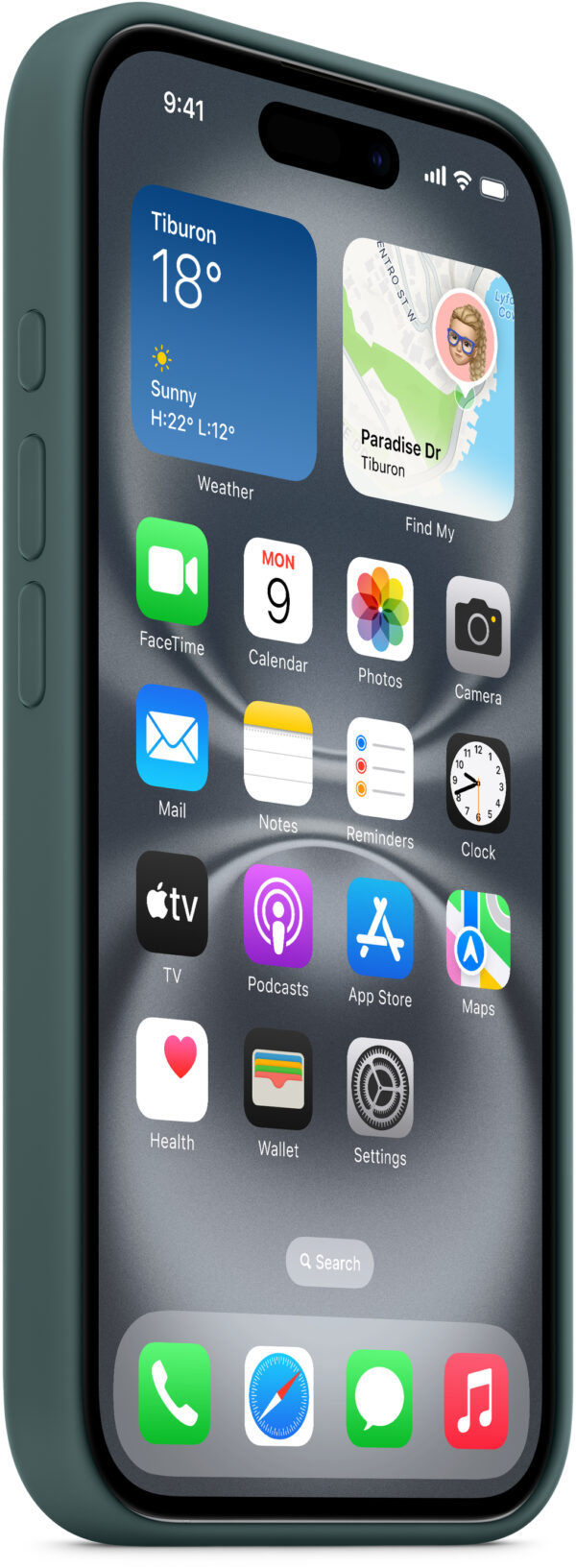 Apple Myy83Zm/A Apple Silicone Case With Magsafe Iphone 16 Lake Green - Afbeelding 2