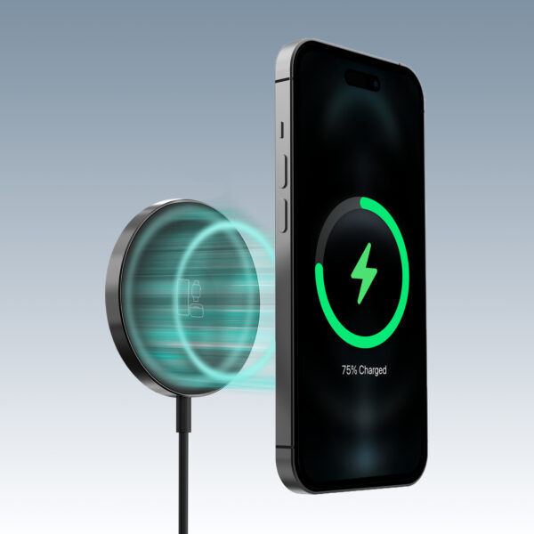 Mobilize 3In1 Magnetic Wireless Charger Magsafe Compatible 15W Black - Afbeelding 2