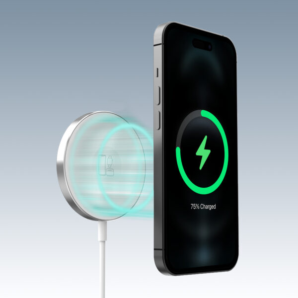 Mobilize 3In1 Magnetic Wireless Charger Magsafe Compatible 15W White - Afbeelding 2