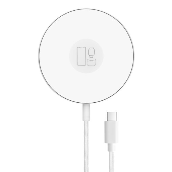 Mobilize 3In1 Magnetic Wireless Charger Magsafe Compatible 15W White - Afbeelding 6