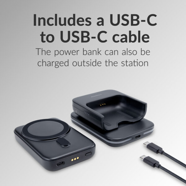 Mobilize 4In1 Wireless Charger Station With Detachable Power Bank 5000Mah Black - Afbeelding 7