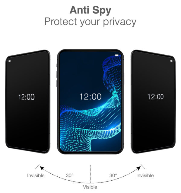 Mobilize Privacy Glass Screen Protector - Black Frame - For Samsung Galaxy A15 4G/5G - Afbeelding 5