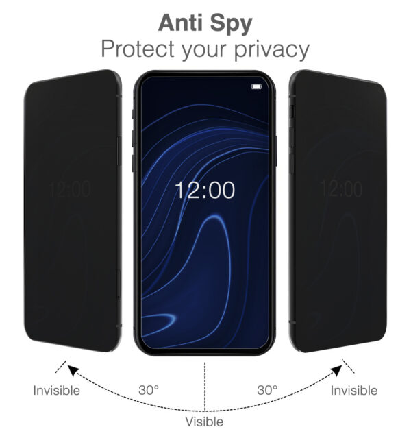 Mobilize Privacy Glass Screen Protector - Black Frame - For Samsung Galaxy S25 Edge 5G - Afbeelding 3
