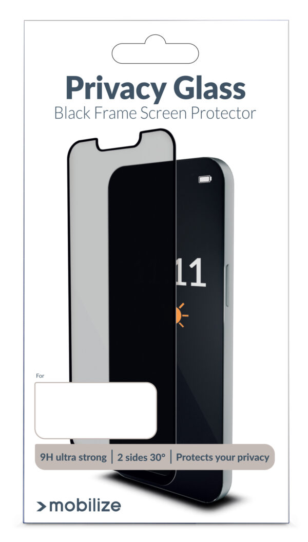 Mobilize Privacy Glass Screen Protector - Black Frame - For Samsung Galaxy S25 Edge 5G - Afbeelding 5