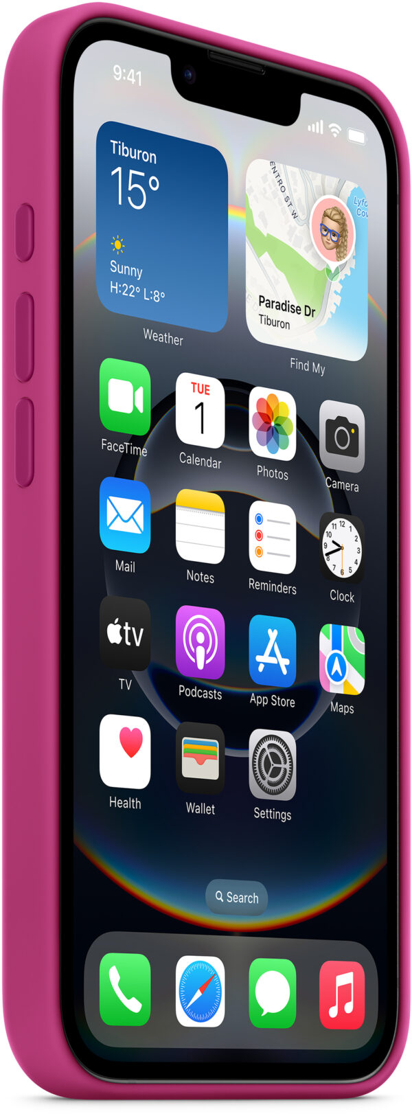 Apple Md3W4Zm/A Apple Silicone Case Iphone 16E Fuchsia - Afbeelding 3