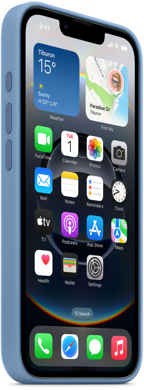 Apple Md3Q4Zm/A Apple Silicone Case Iphone 16E Winter Blue - Afbeelding 3
