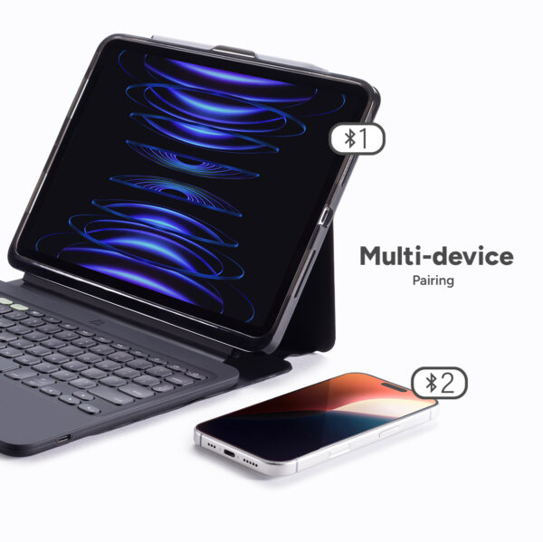 Zagg Pro Keys 2 Bluetooth Keyboard Case For Apple Ipad Air 10.9 (2020/2022)/Air 11 (2024/2025) Qwerty Black - Afbeelding 7