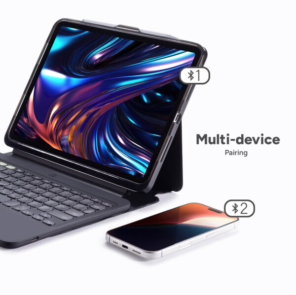 Zagg Pro Keys 2 Bluetooth Keyboard Case For Apple Ipad Pro 13 (2025) Qwerty Black - Afbeelding 7