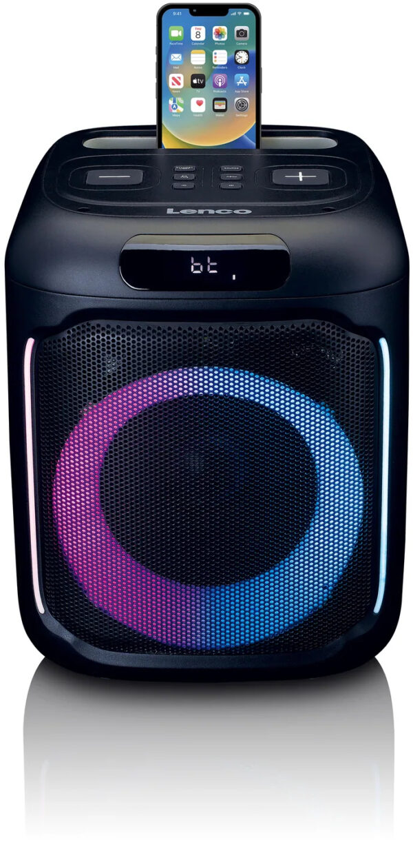 Lenco Pa-101Bk Lenco Bluetooth Party Speaker + Remote + Microphone Black - Afbeelding 2
