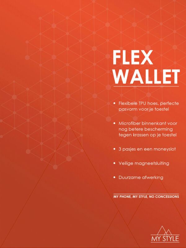 My Style Pos Forex Product Signing 20X15Cm Incl. Magneet/Klittenband My Style Flex Wallet Rust Red