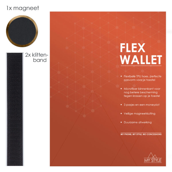 My Style Pos Forex Product Signing 20X15Cm Incl. Magneet/Klittenband My Style Flex Wallet Rust Red - Afbeelding 3