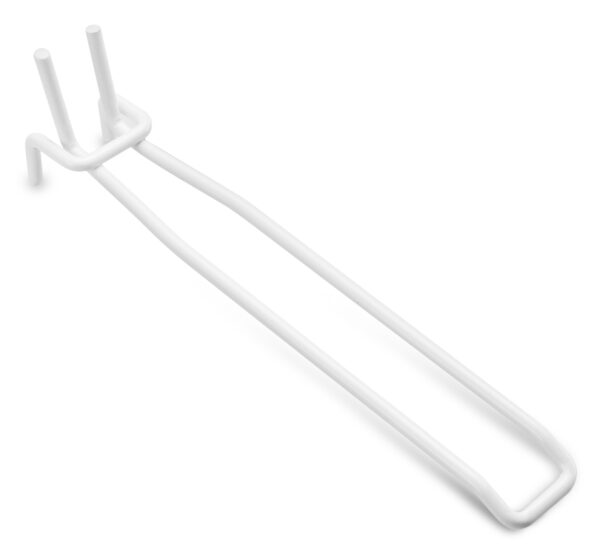 Universeel Pos Perfowand-Dubbelhaak Met Draadbrug Wit 17.5Cm X 2.5Cm (10X) - Afbeelding 2