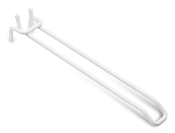Universeel Pos Perfowand-Dubbelhaak Met Draadbrug Wit 15.5Cm X 2Cm (10X) - Afbeelding 2