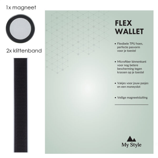 My Style Pos Forex Product Signing 20X15Cm Incl. Magneet/Klittenband My Style Flex Wallet Green Leopard - Afbeelding 2