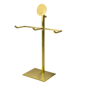 Mio By Mobilize Pos - Mio - Counter Display 3 Hooks + Product Display Adjustable Angle Brushed Gold