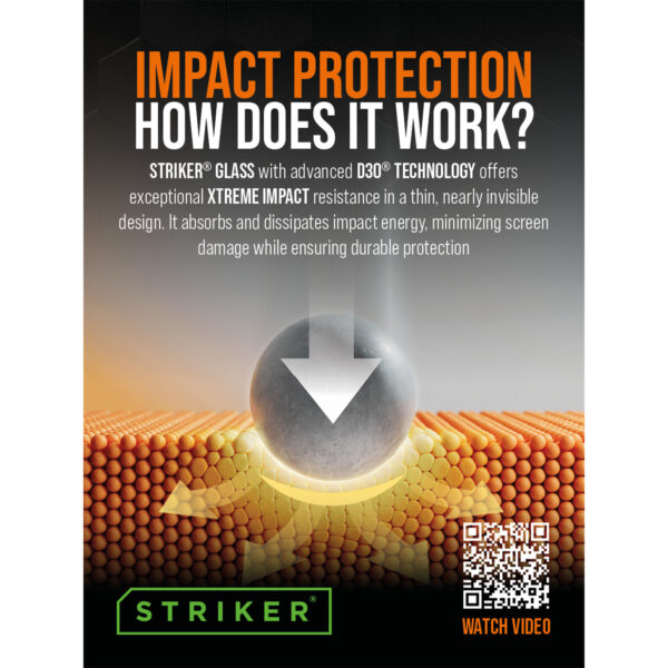 Striker Pos - Striker D3O - Forex Single Signing - Double Sided Print - 15X20Cm - Impact Protection / Logo's Incl. Klittenband