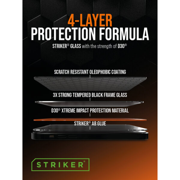 Striker Pos - Striker D3O - Forex Single Signing - Double Sided Print - 15X20Cm - 4-Layer Formule Incl. Klittenband