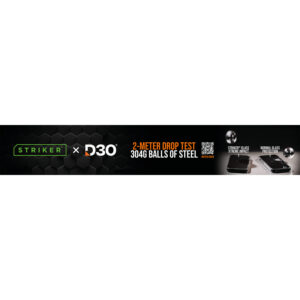 Striker Pos - Striker D3O - Forex Horizontal - Double Sided Print - 120X20Cm - Drop Test / Industries Incl. Klittenband