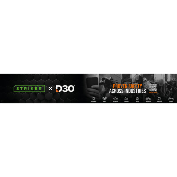 Striker Pos - Striker D3O - Forex Horizontal - Double Sided Print - 120X20Cm - Drop Test / Industries Incl. Klittenband - Afbeelding 2