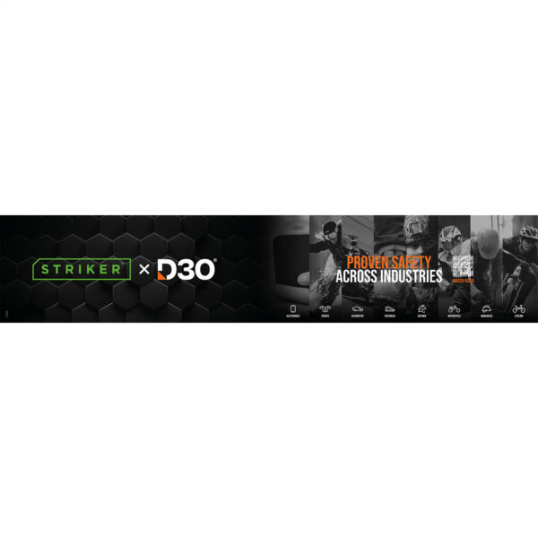 Striker Pos - Striker D3O - Forex Horizontal - Double Sided Print - 100X20Cm - Drop Test / Industries Incl. Klittenband - Afbeelding 2