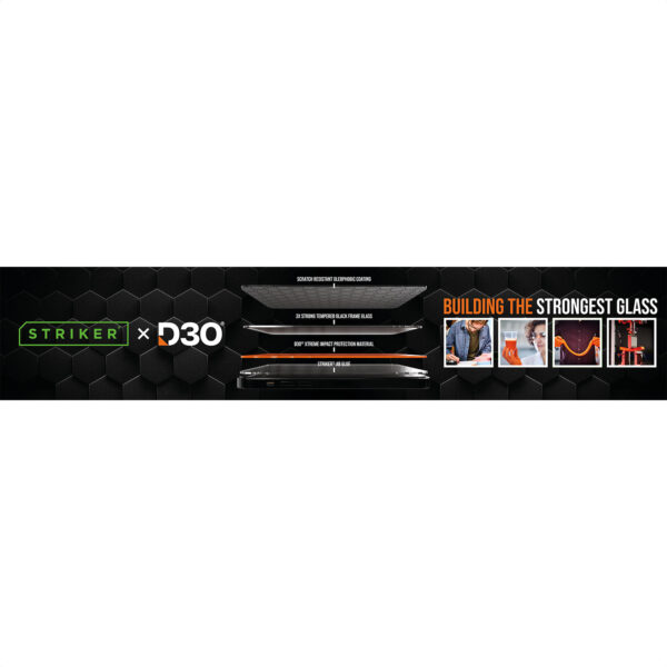 Striker Pos - Striker D3O - Forex Horizontal - Double Sided Print - 100X20Cm - 4-Layer Formule Incl. Klittenband