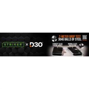 Striker Pos - Striker D3O - Forex Horizontal - Double Sided Print - 75X20Cm - Drop Test / Industries Incl. Klittenband