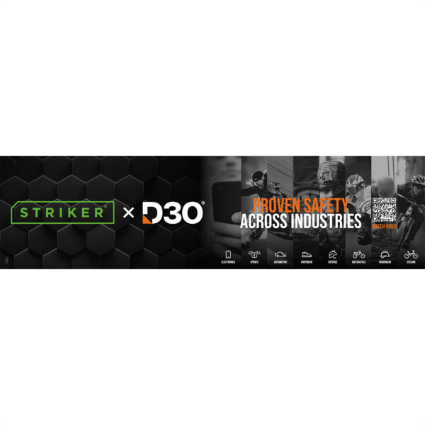 Striker Pos - Striker D3O - Forex Horizontal - Double Sided Print - 75X20Cm - Drop Test / Industries Incl. Klittenband - Afbeelding 2