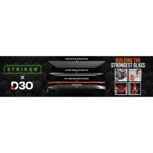 Striker Pos - Striker D3O - Forex Horizontal - Double Sided Print - 75X20Cm - 4-Layer Formule Incl. Klittenband