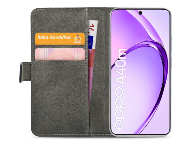 Mobilize Classic Gelly Wallet Book Case Oppo A40/A40M/A60 5G Black - Afbeelding 4