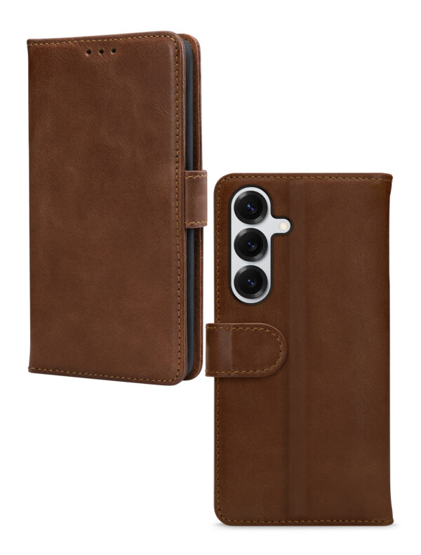 Mobilize Leather Wallet Samsung Galaxy S25 5G Brown - Afbeelding 2