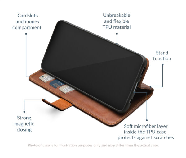 Mobilize Leather Wallet Samsung Galaxy A26 5G Brown - Afbeelding 4