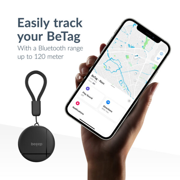 Beeep Betag Find My Tracker Black & Keychain Black - 1 Pack - Afbeelding 5
