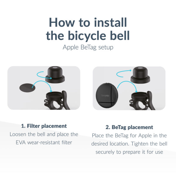 Beeep Betag Find My Tracker Black & Bicycle Bell - Afbeelding 10