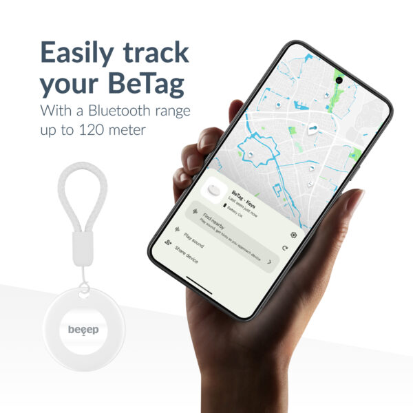 Beeep Betag Android Tracker White & Keychain White - 1 Pack - Afbeelding 5