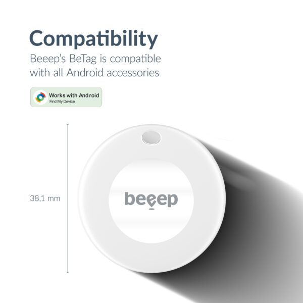 Beeep Betag Android Tracker White & Keychain White - 1 Pack - Afbeelding 9