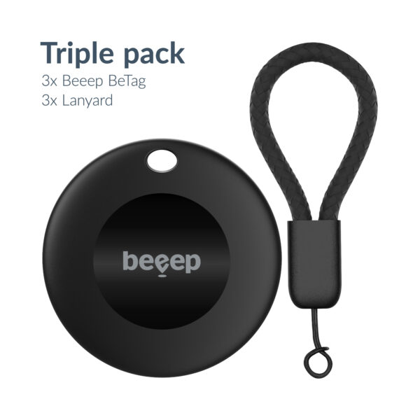 Beeep Betag Android Tracker Black & Keychain Black - 3 Pack - Afbeelding 2