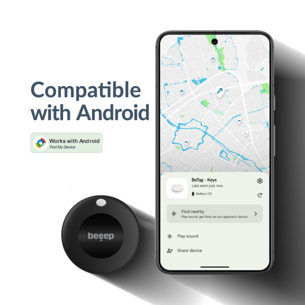Beeep Betag Android Tracker Black & Keychain Black - 3 Pack - Afbeelding 3