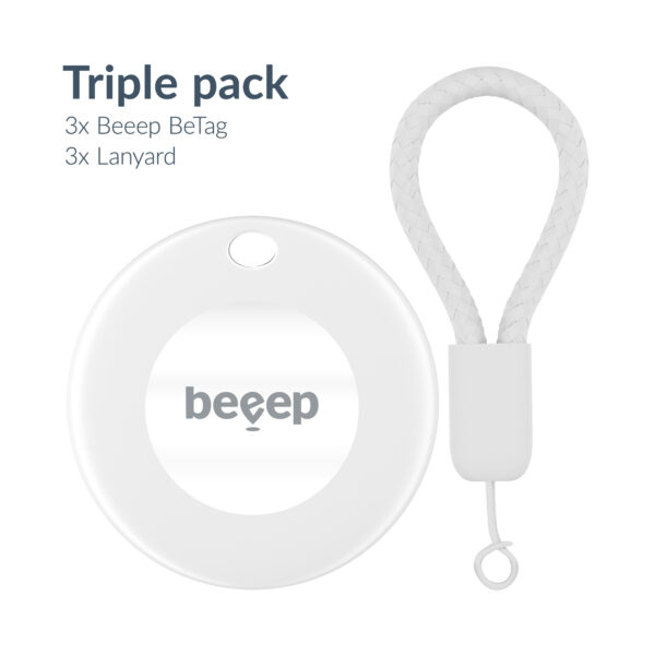 Beeep Betag Android Tracker White & Keychain White - 3 Pack - Afbeelding 2