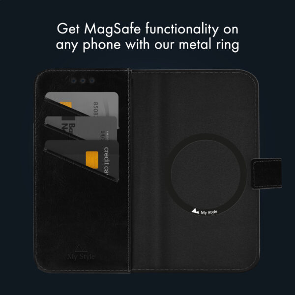 My Style Universal Magsafe Compatible Wallet - Black 4.7" (Without Case) - Afbeelding 3
