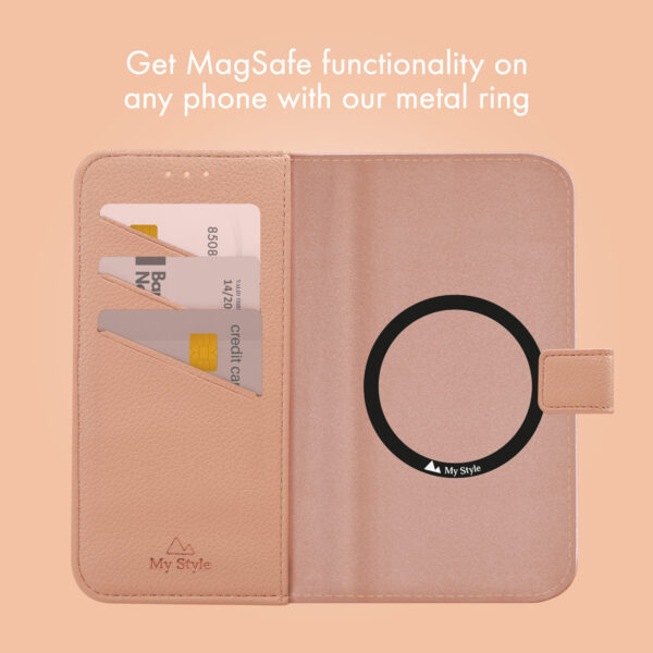 My Style Universal Magsafe Compatible Wallet - Soft Pink 4.7" (Without Case) - Afbeelding 3