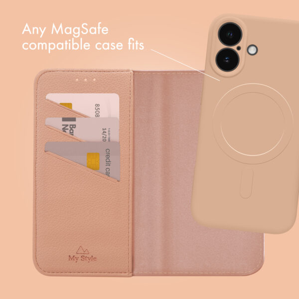My Style Universal Magsafe Compatible Wallet - Soft Pink 4.7" (Without Case) - Afbeelding 4