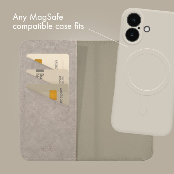 My Style Universal Magsafe Compatible Wallet - Warm Grey 4.7" (Without Case) - Afbeelding 4