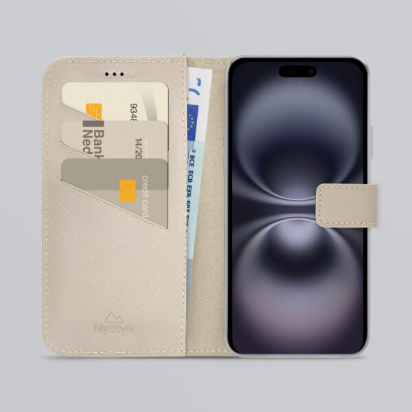 My Style Flex Wallet For Apple Iphone 16 Plus Warm Taupe - Afbeelding 2
