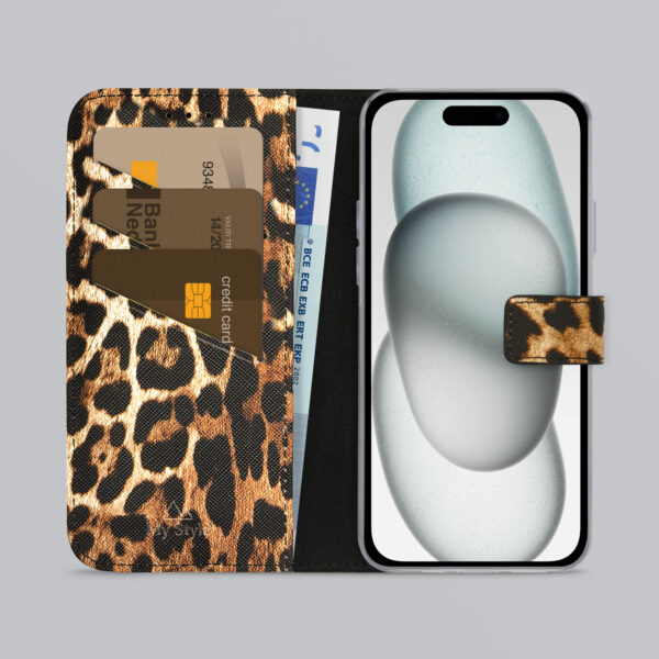 My Style Flex Wallet For Apple Iphone 13/14/15 Wild Leopard - Afbeelding 2