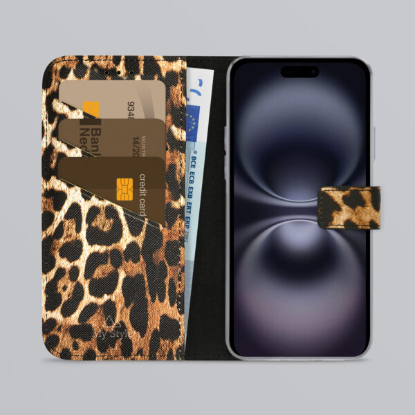 My Style Flex Wallet For Apple Iphone 16 Plus Wild Leopard - Afbeelding 2