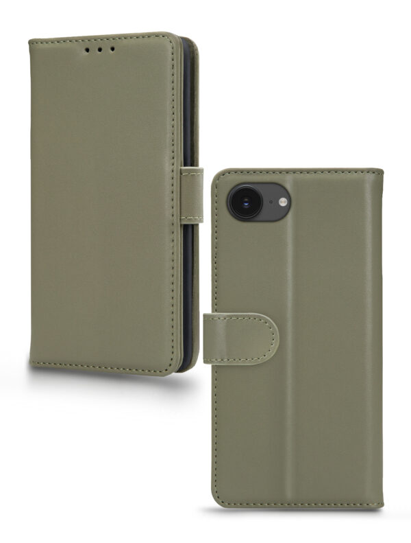 Mobilize Premium Gelly Wallet Book Case Apple Iphone 16E Green - Afbeelding 2