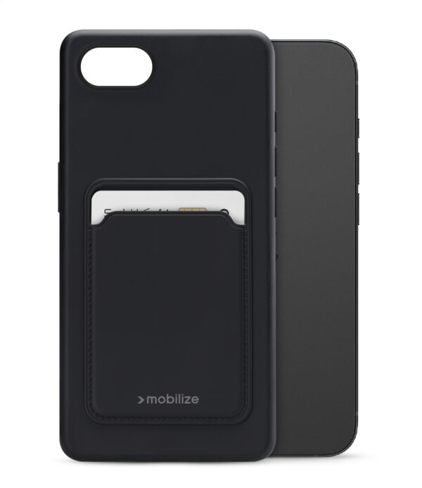 Mobilize Rubber Gelly Card Case Apple Iphone 16E Matt Black