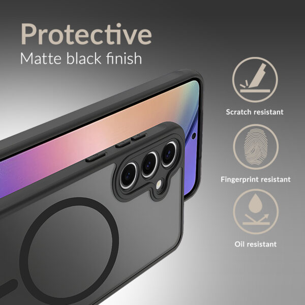 Mobilize Magsafe Compatible Hybrid Case Samsung Galaxy A56 5G Black - Afbeelding 2
