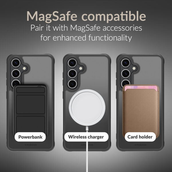 Mobilize Magsafe Compatible Hybrid Case Samsung Galaxy A56 5G Black - Afbeelding 6